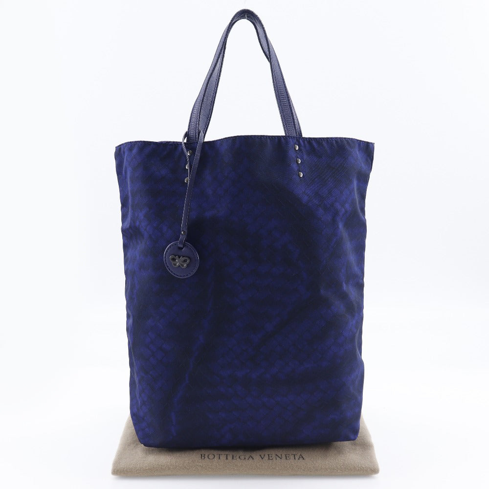 BOTTEGAVENETA Tote Bag Nylon Navy blue Intrusion unisex(Unisex) Used Authentic