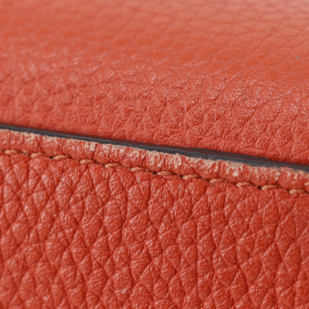 CELINE Handbag Calfskin Red Luggage micro Women Used Authentic