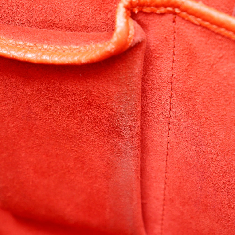CELINE Handbag Calfskin Red Luggage micro Women Used Authentic