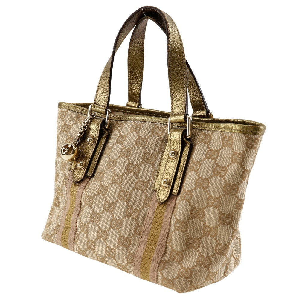 GUCCI Handbag 139261 GG canvas, leather Brown Women Used Authentic