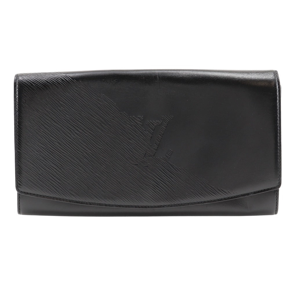 LOUIS VUITTON Clutch bag M63962 leather black Opera line Aegean mens(Unisex) Used Authentic