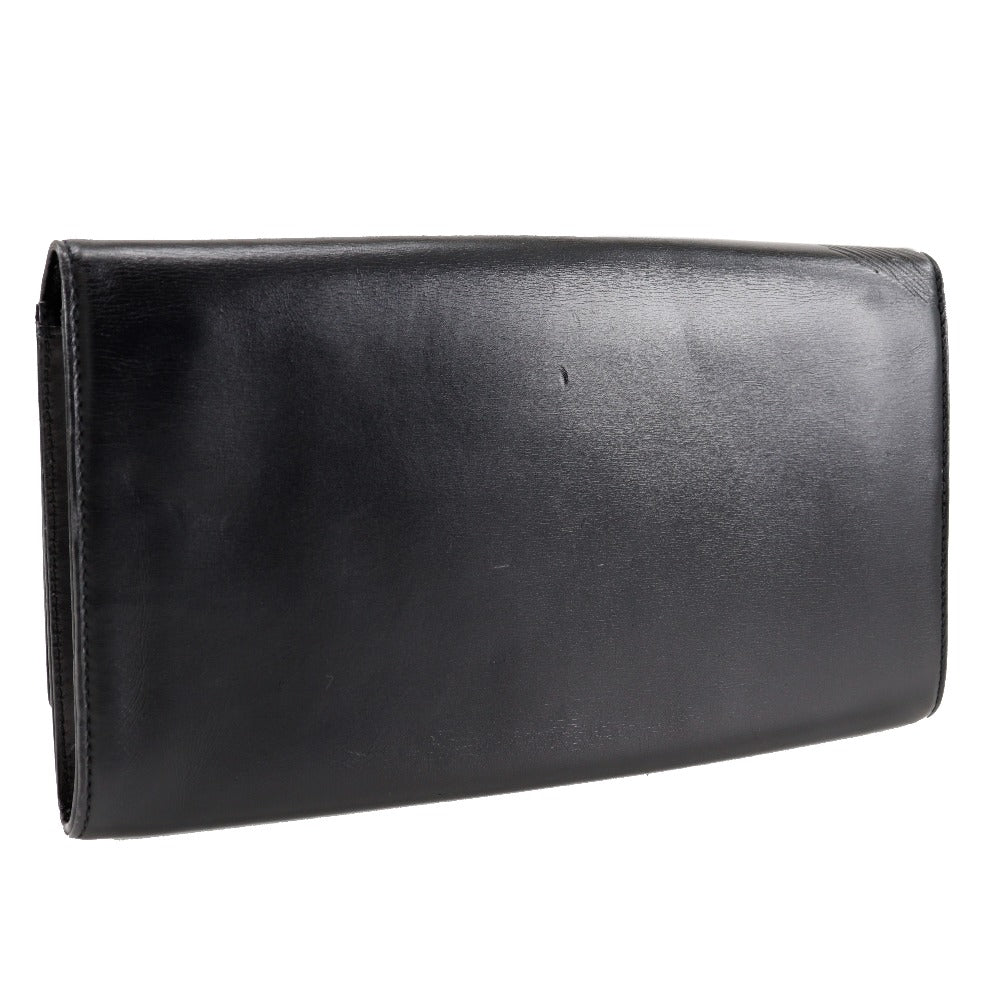 LOUIS VUITTON Clutch bag M63962 leather black Opera line Aegean mens(Unisex) Used Authentic
