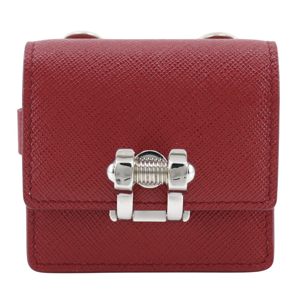 PRADA Shoulder Bag 2ZH097 Safiano Red Pochette Shoulder pouch Women Used Authentic