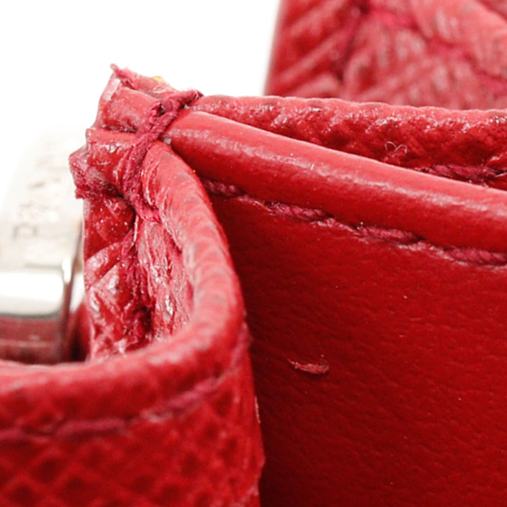 PRADA Shoulder Bag 2ZH097 Safiano Red Pochette Shoulder pouch Women Used Authentic