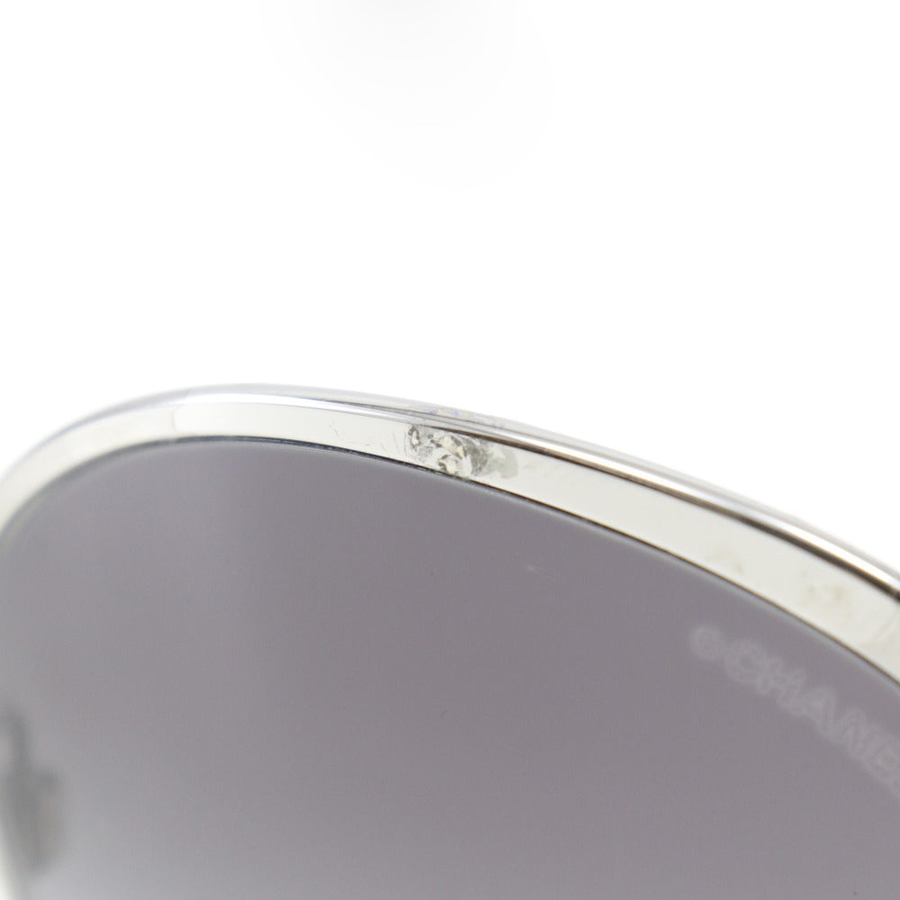 CHANEL sunglasses 4206 plastic Silver / blue