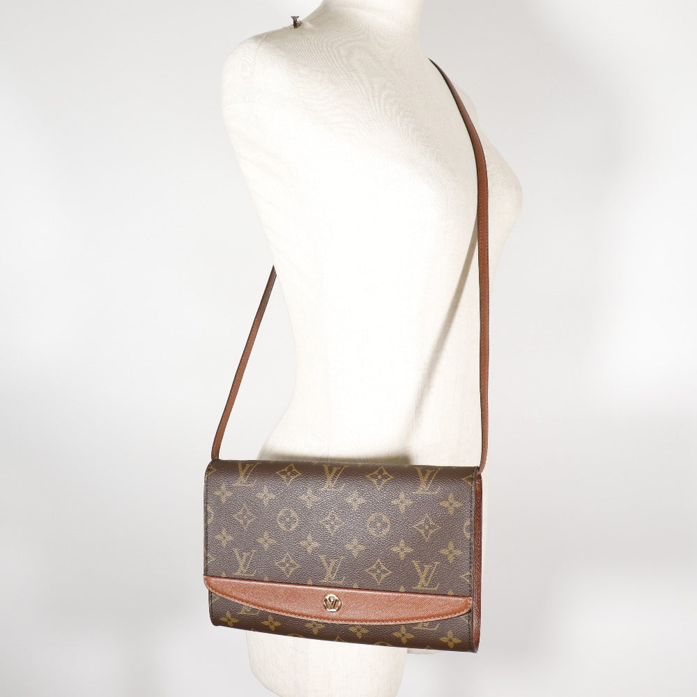 LOUIS VUITTON Shoulder Bag M51797 Monogram canvas Brown 2-way clutch Bordeaux