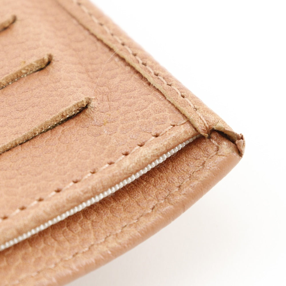 CHANEL Tri-fold wallet Caviar skin pink COCO Mark