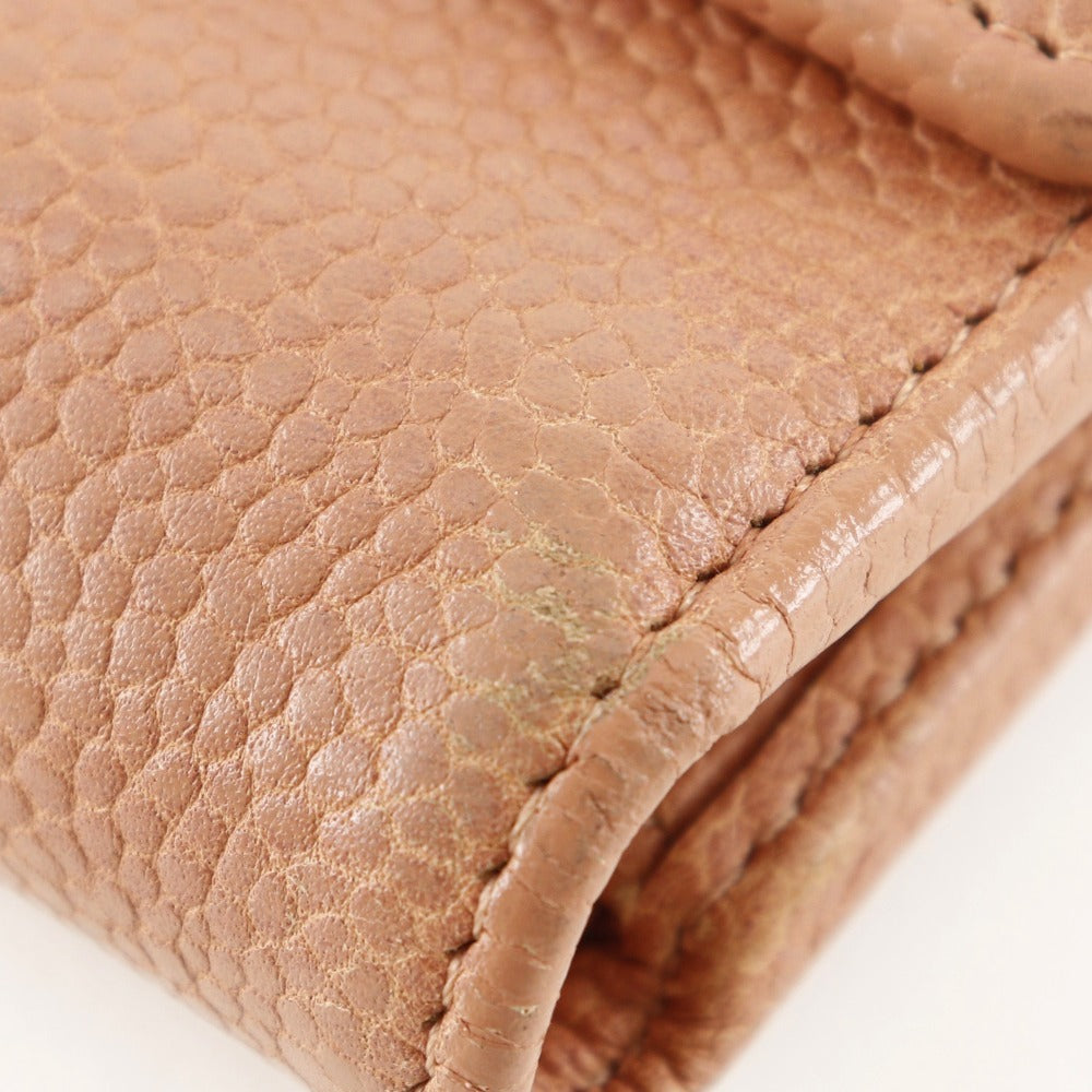 CHANEL Tri-fold wallet Caviar skin pink COCO Mark