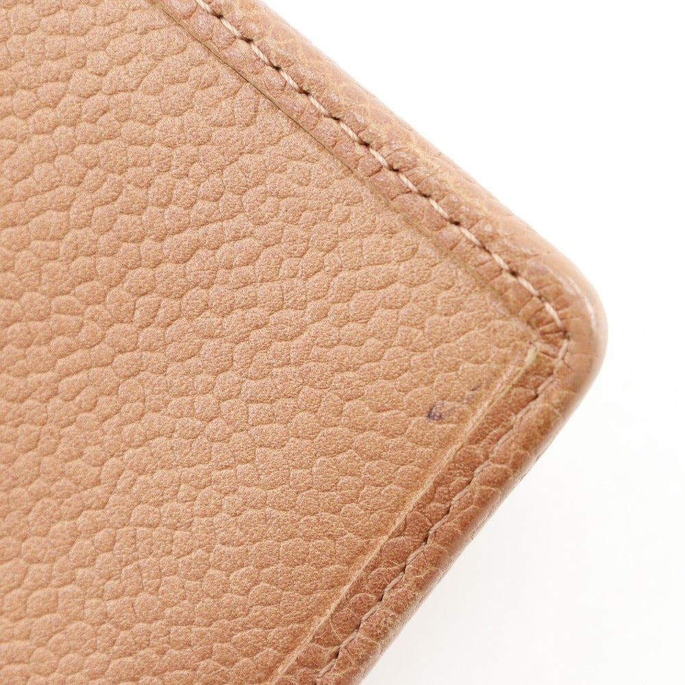 CHANEL Tri-fold wallet Caviar skin pink COCO Mark