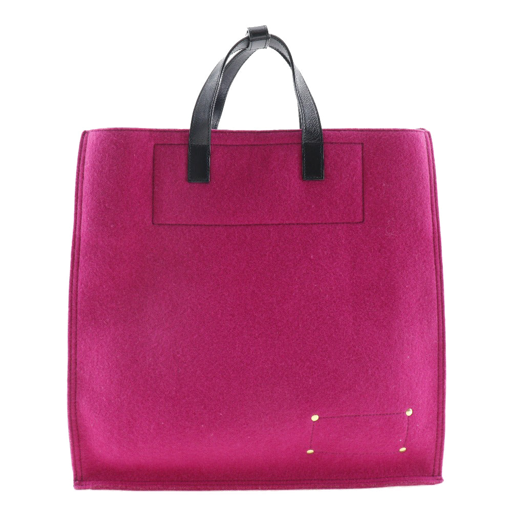 SAINT LAURENT Tote Bag Felt, Leather pink Women Used Authentic