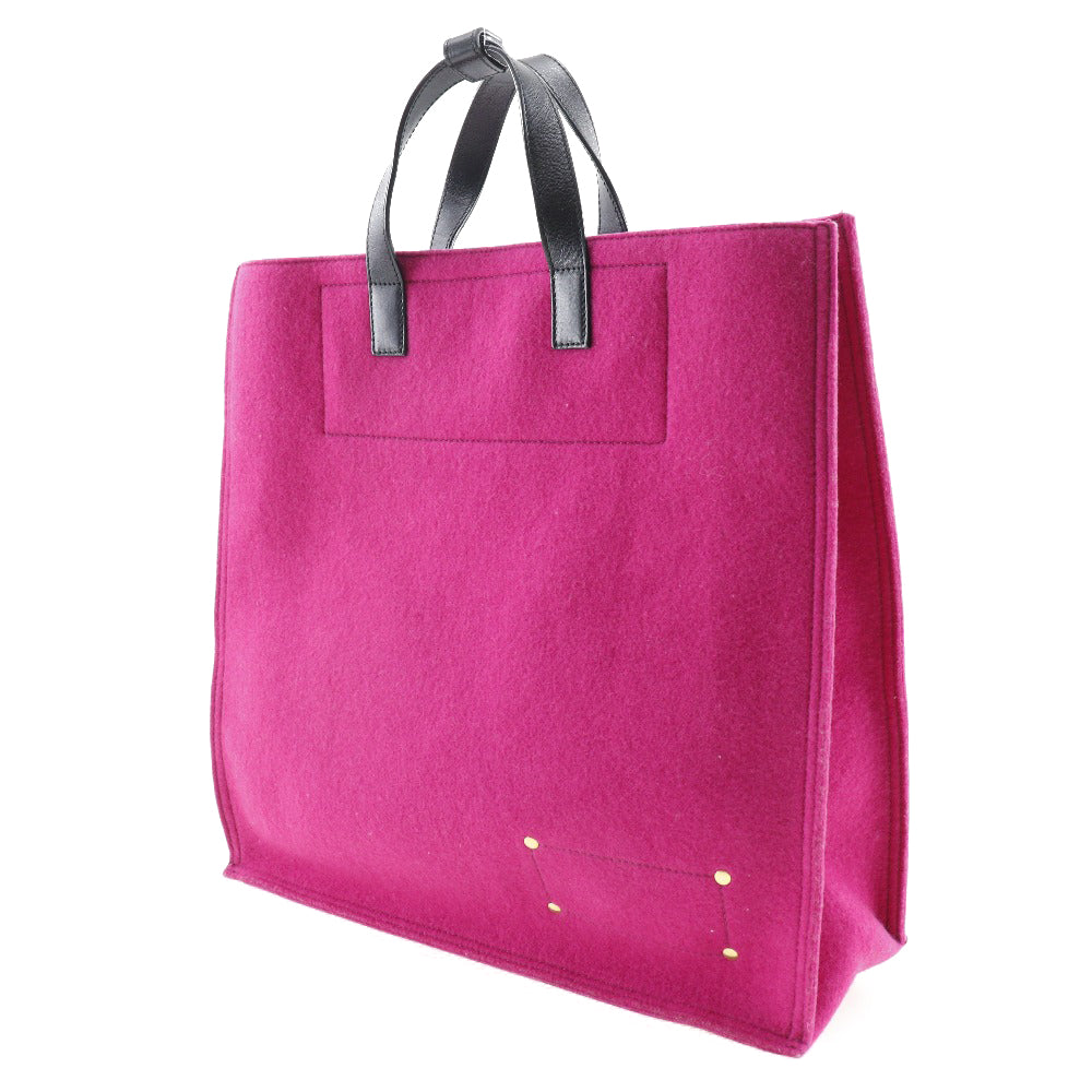 SAINT LAURENT Tote Bag Felt, Leather pink Women Used Authentic