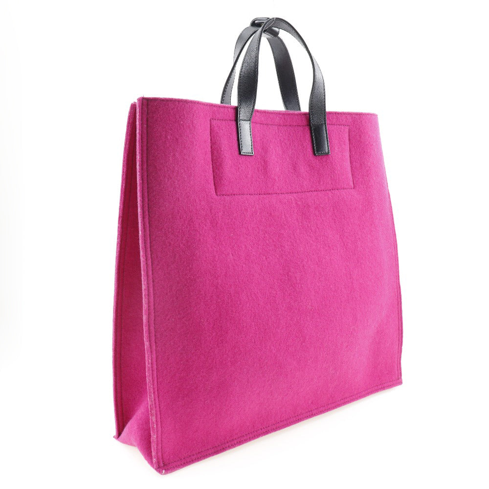 SAINT LAURENT Tote Bag Felt, Leather pink Women Used Authentic