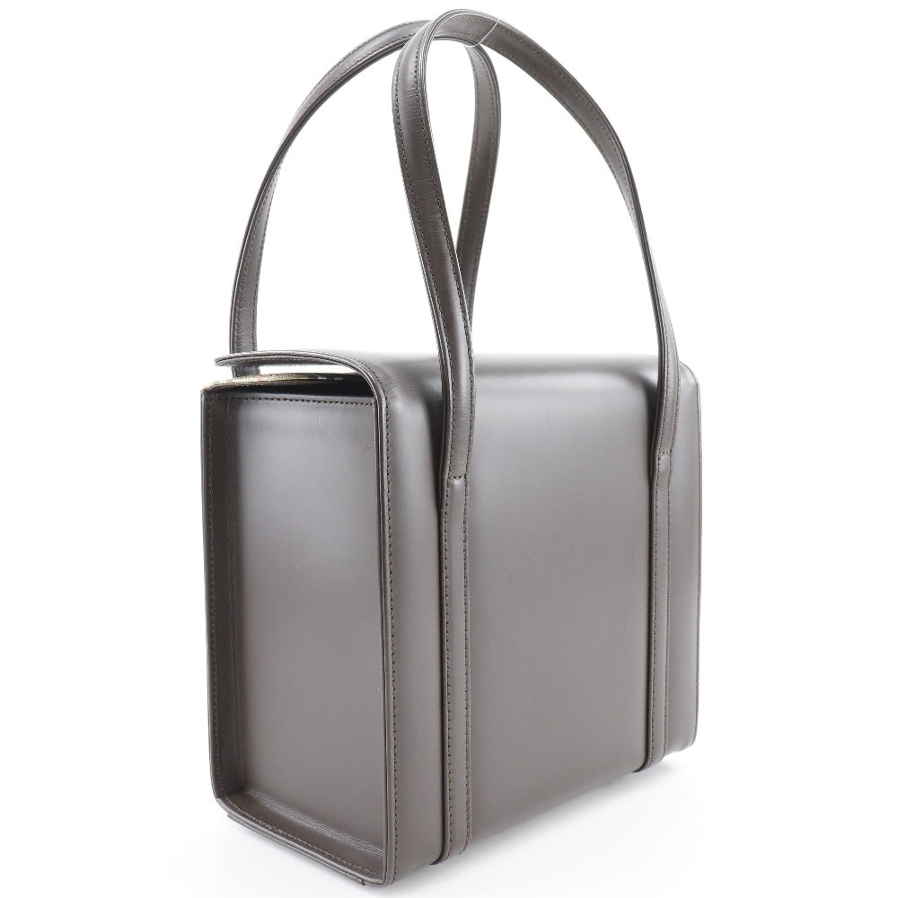 BURBERRY Handbag Calfskin Brown Nova Check box