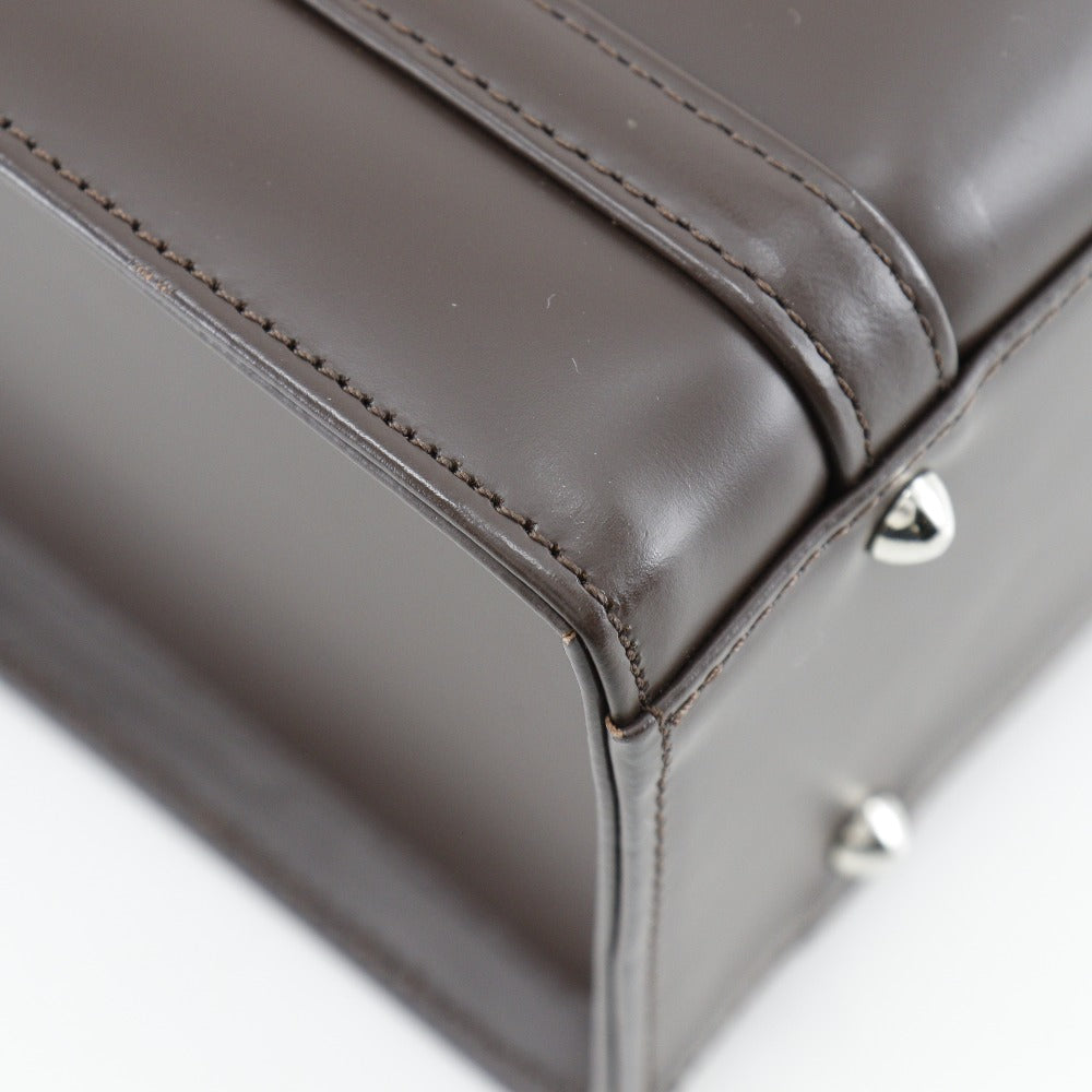 BURBERRY Handbag Calfskin Brown Nova Check box