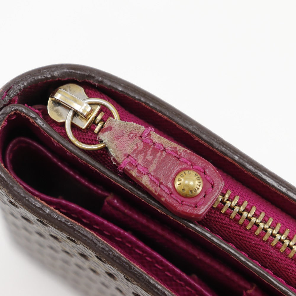 LOUIS VUITTON Bifold Wallet M95188 Monogram canvas Brown / Pink Monogram Perfo Compact zip