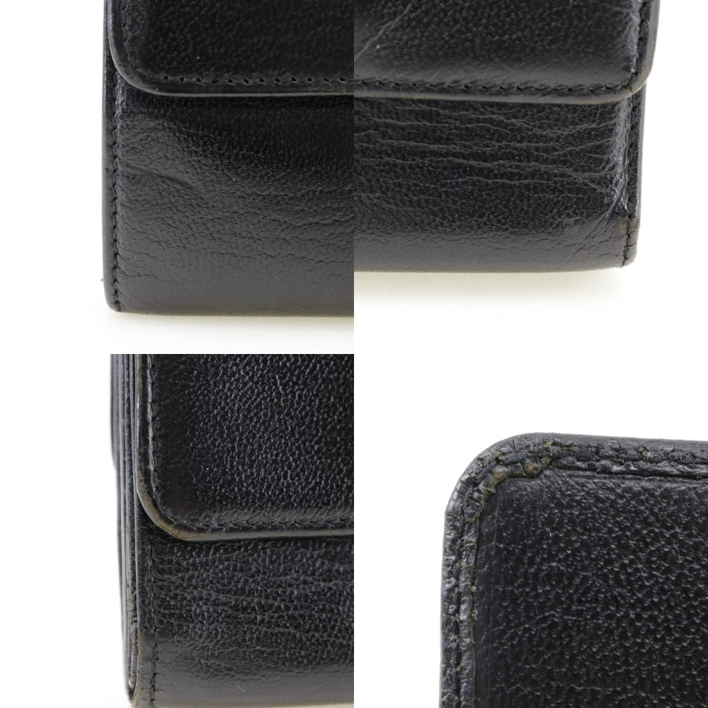 CHANEL Bifold Wallet A13456 Calfskin black W Hook Wallet COCO Mark