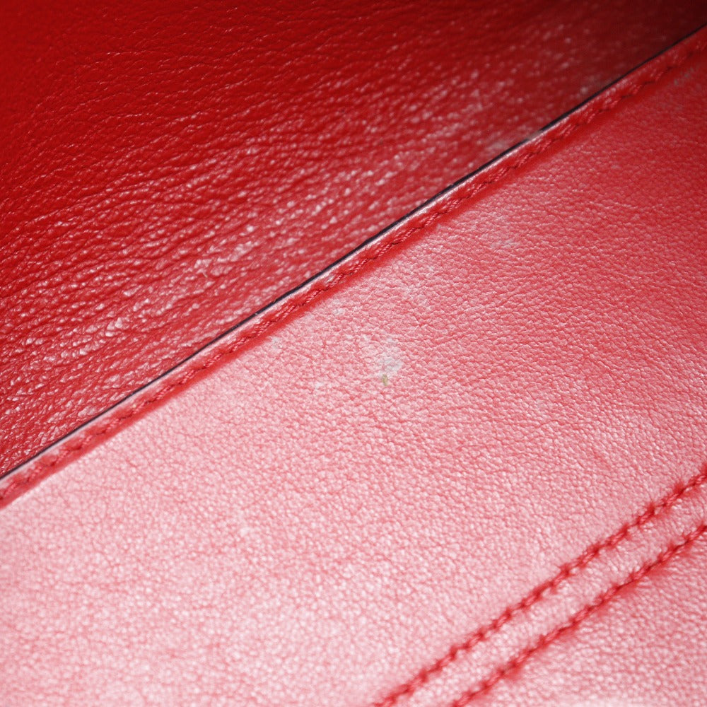LOEWE Shoulder Bag Calfskin Red ChainShoulder Repeat anagram Avenue Women Used Authentic