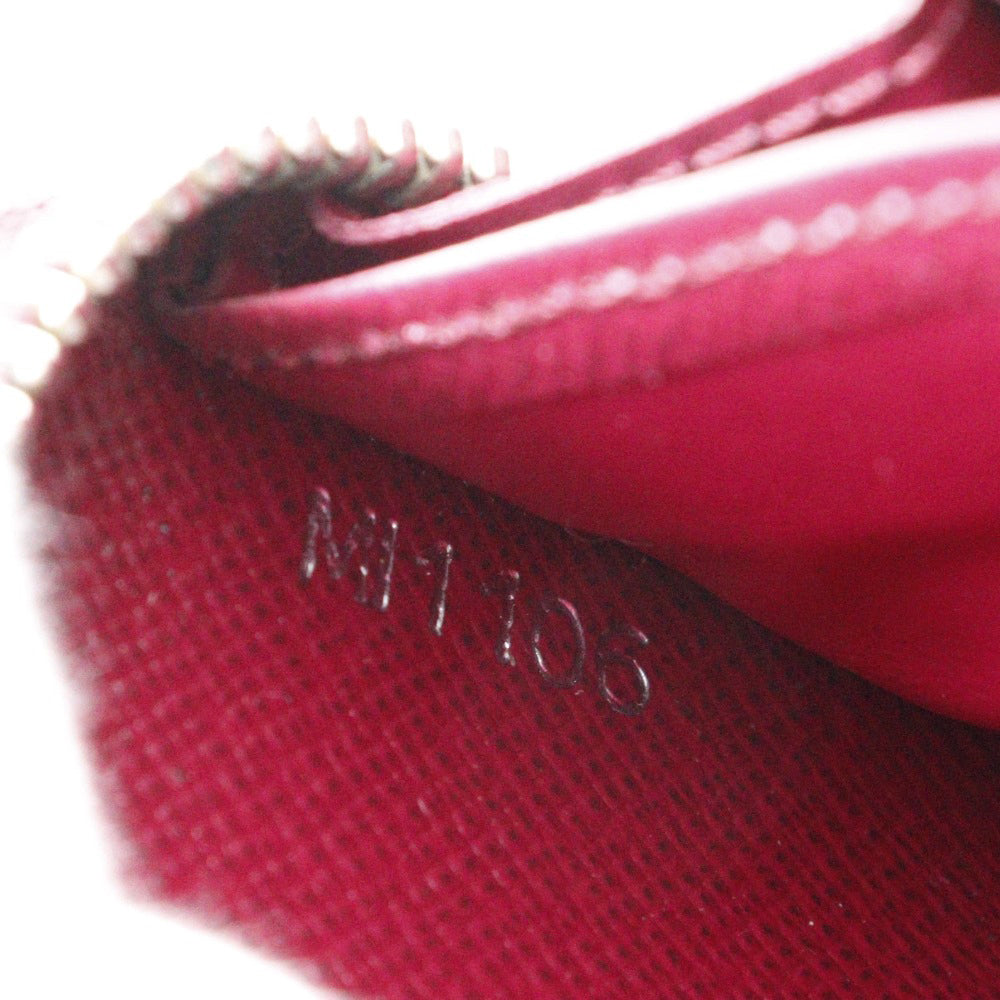 LOUIS VUITTON Long Wallet Purse Epi Leather Red Zippy wallet