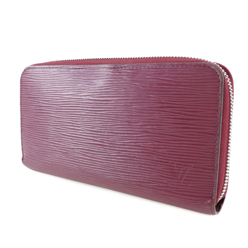 LOUIS VUITTON Long Wallet Purse Epi Leather Red Zippy wallet
