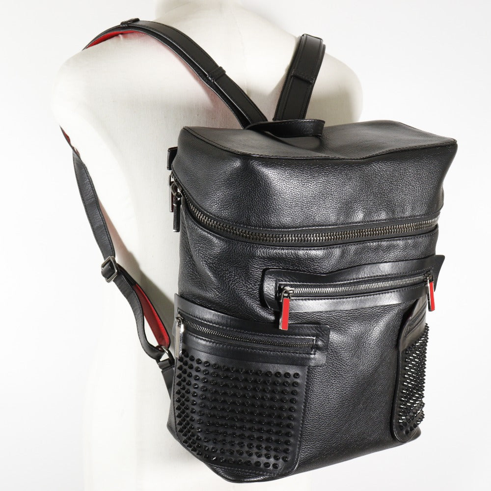 Christian Louboutin Backpack 1165002 Calfskin black Apolbi Spike studs mens Used Authentic