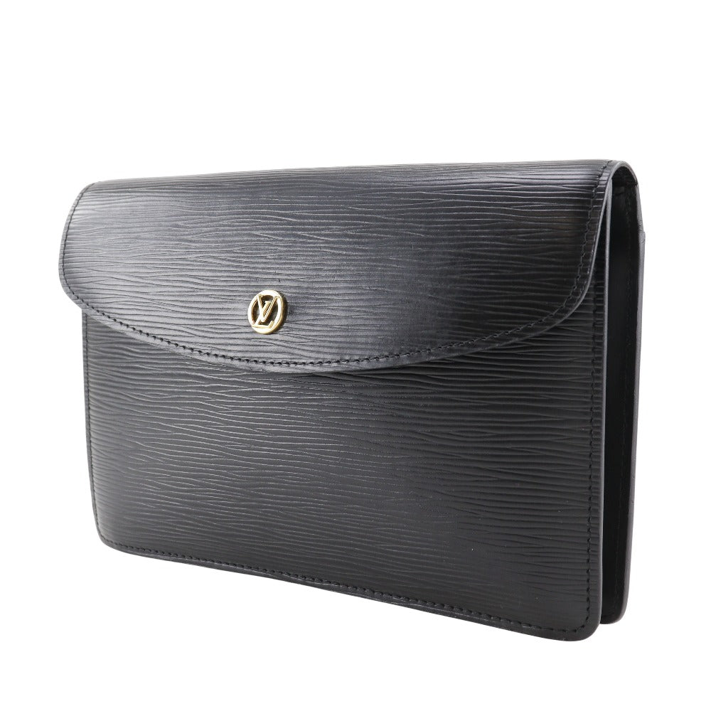 LOUIS VUITTON Clutch bag M52662 Epi Leather black business bag Montaigne 23