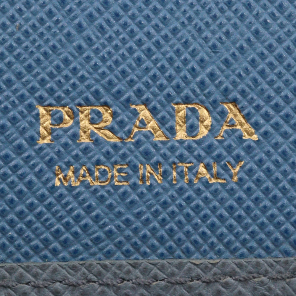 PRADA Bifold Wallet Safiano light blue