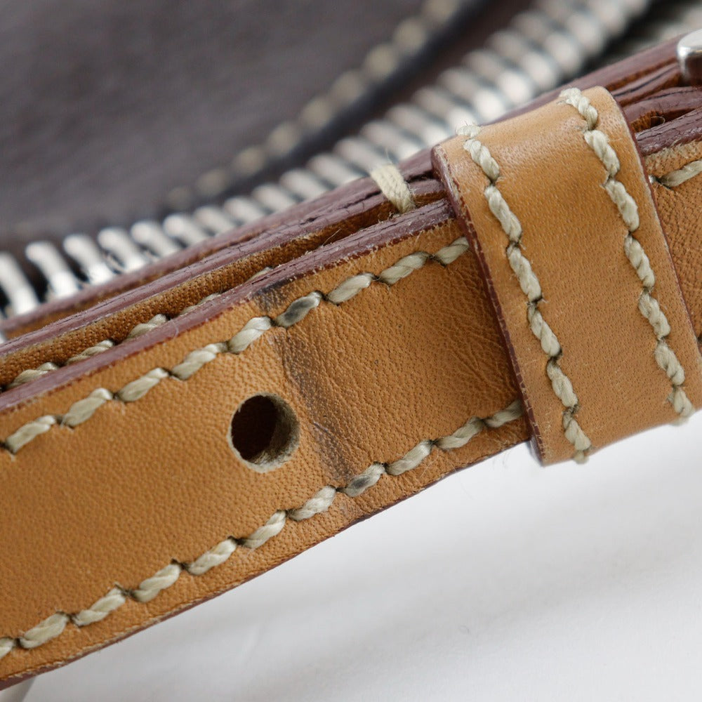 PRADA Shoulder Bag Calfskin Brown one belt