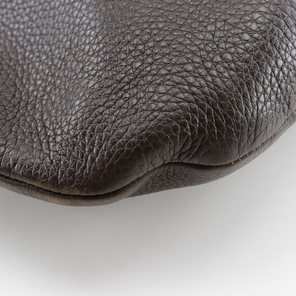 PRADA Shoulder Bag Calfskin Brown one belt