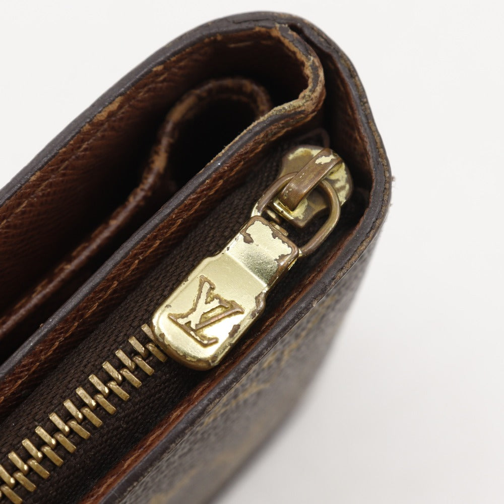 LOUIS VUITTON Bifold Wallet M61667 Monogram canvas Brown Compact zip