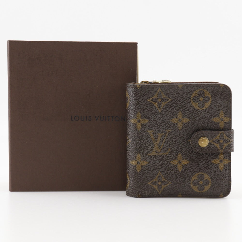LOUIS VUITTON Bifold Wallet M61667 Monogram canvas Brown Compact zip