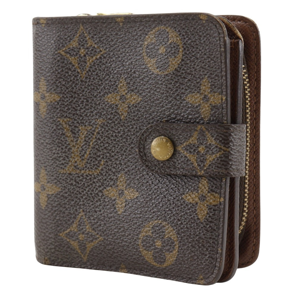 LOUIS VUITTON Bifold Wallet M61667 Monogram canvas Brown Compact zip