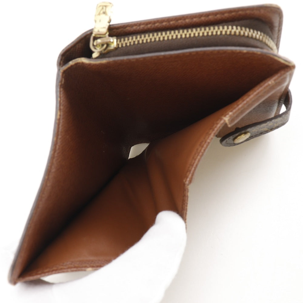 LOUIS VUITTON Bifold Wallet M61667 Monogram canvas Brown Compact zip