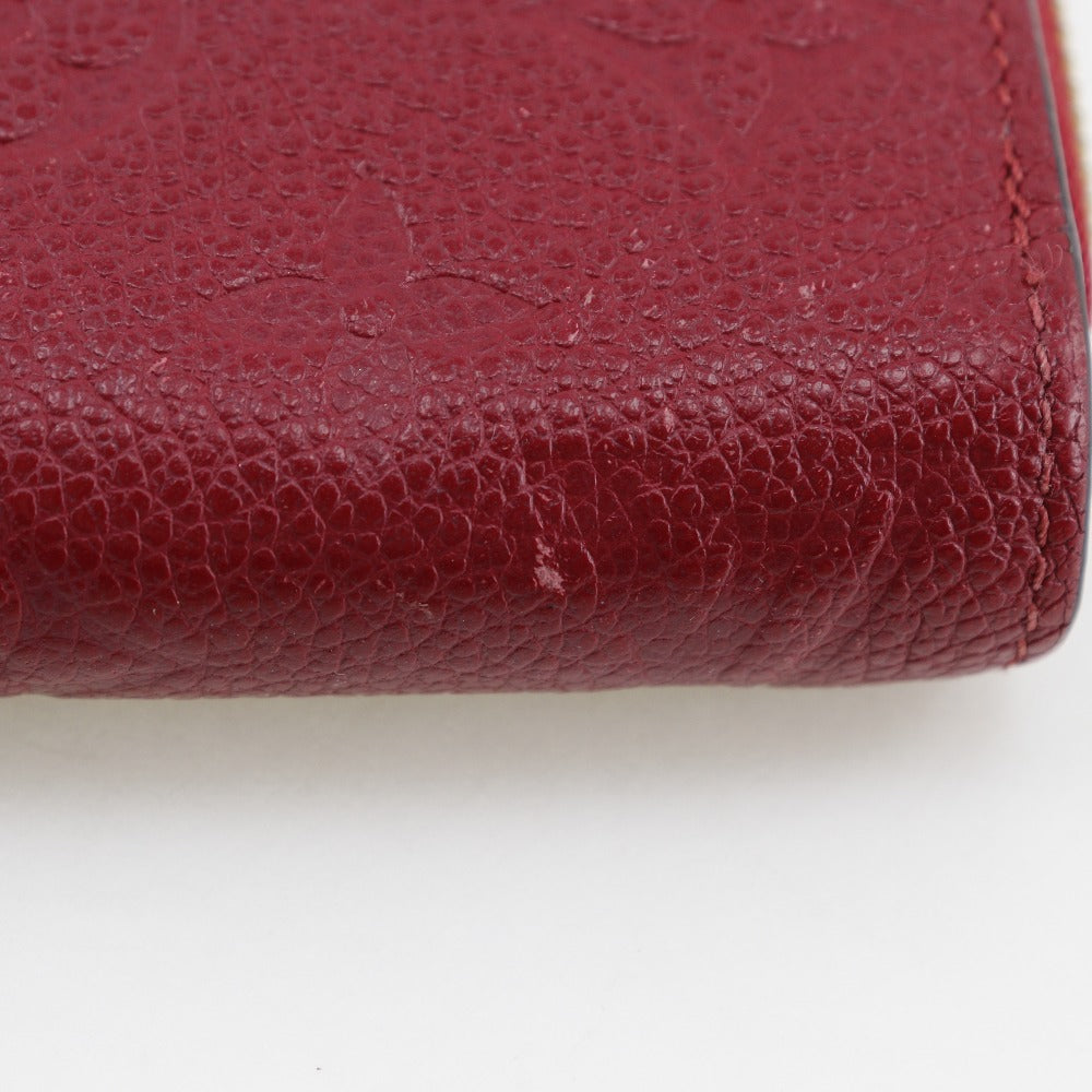 LOUIS VUITTON Long Wallet Purse M60737 Monogram Ann Platt Red Zippy wallet