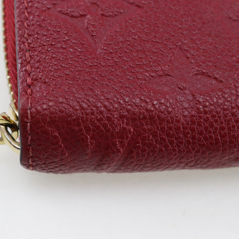LOUIS VUITTON Long Wallet Purse M60737 Monogram Ann Platt Red Zippy wallet