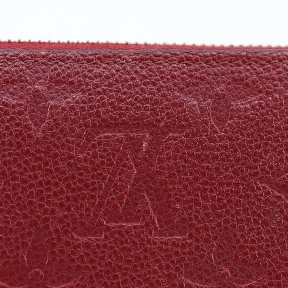 LOUIS VUITTON Long Wallet Purse M60737 Monogram Ann Platt Red Zippy wallet