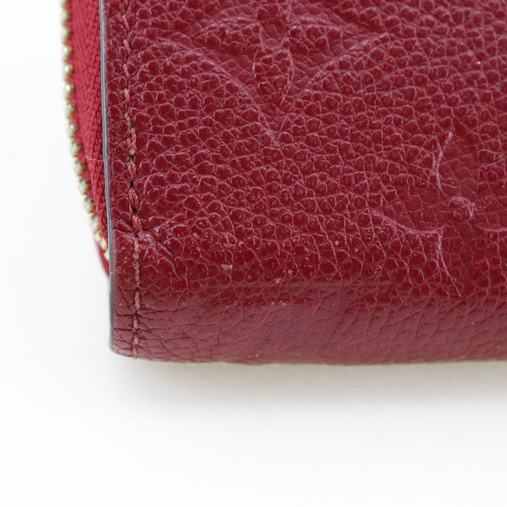 LOUIS VUITTON Long Wallet Purse M60737 Monogram Ann Platt Red Zippy wallet
