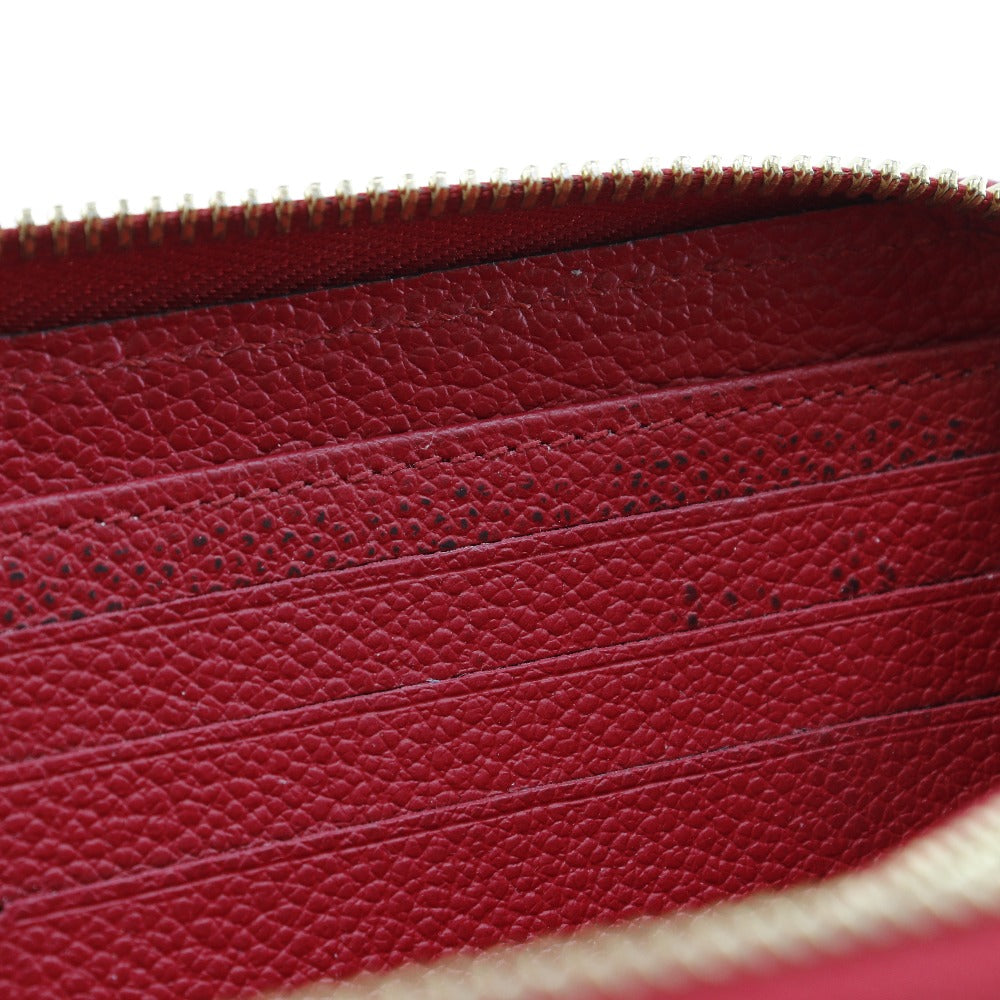 LOUIS VUITTON Long Wallet Purse M60737 Monogram Ann Platt Red Zippy wallet