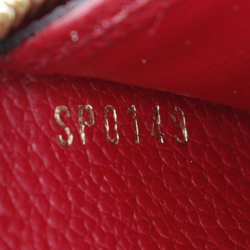 LOUIS VUITTON Long Wallet Purse M60737 Monogram Ann Platt Red Zippy wallet