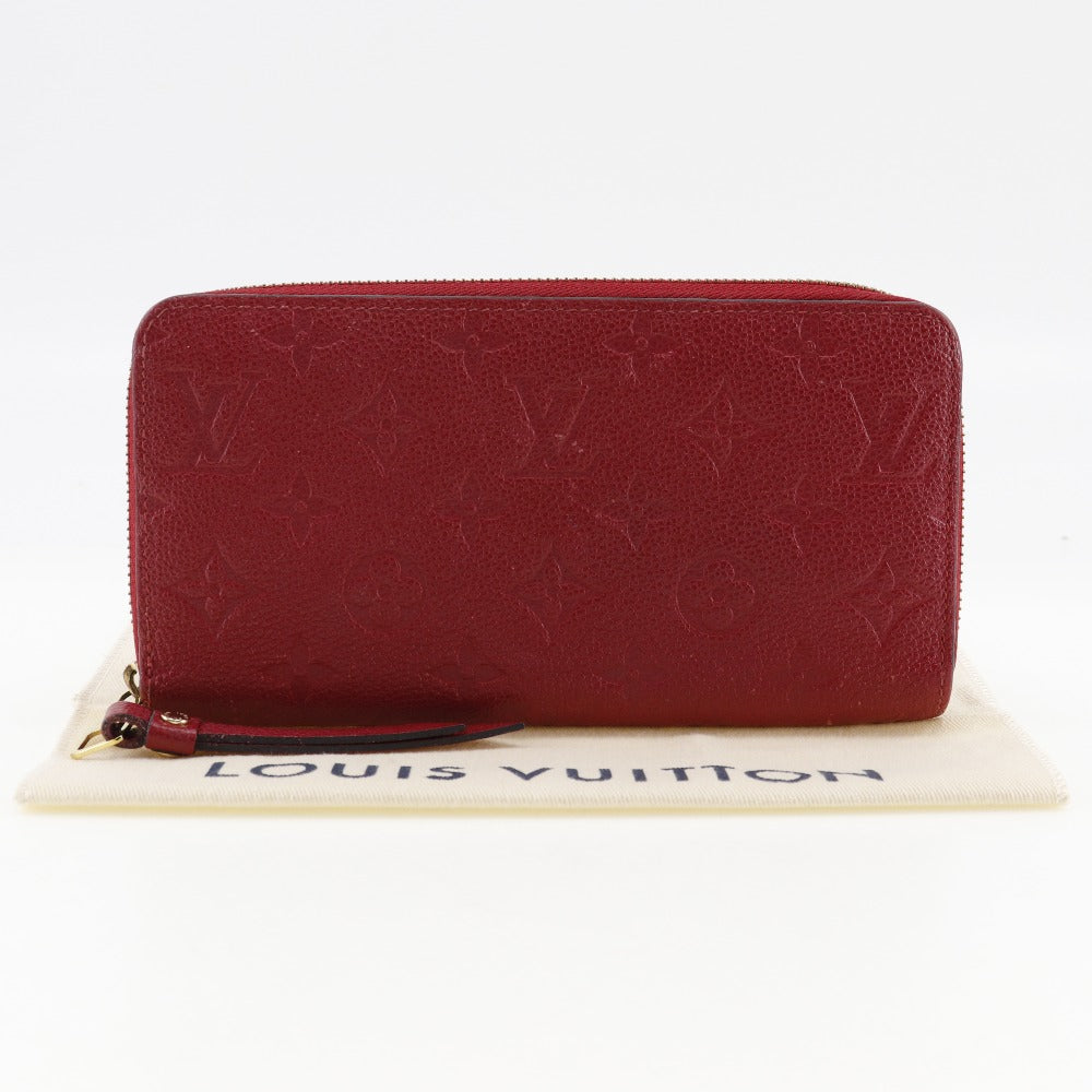 LOUIS VUITTON Long Wallet Purse M60737 Monogram Ann Platt Red Zippy wallet