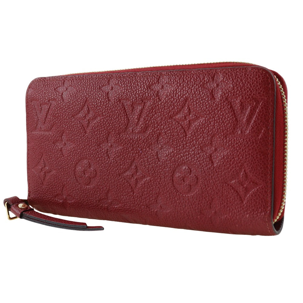 LOUIS VUITTON Long Wallet Purse M60737 Monogram Ann Platt Red Zippy wallet