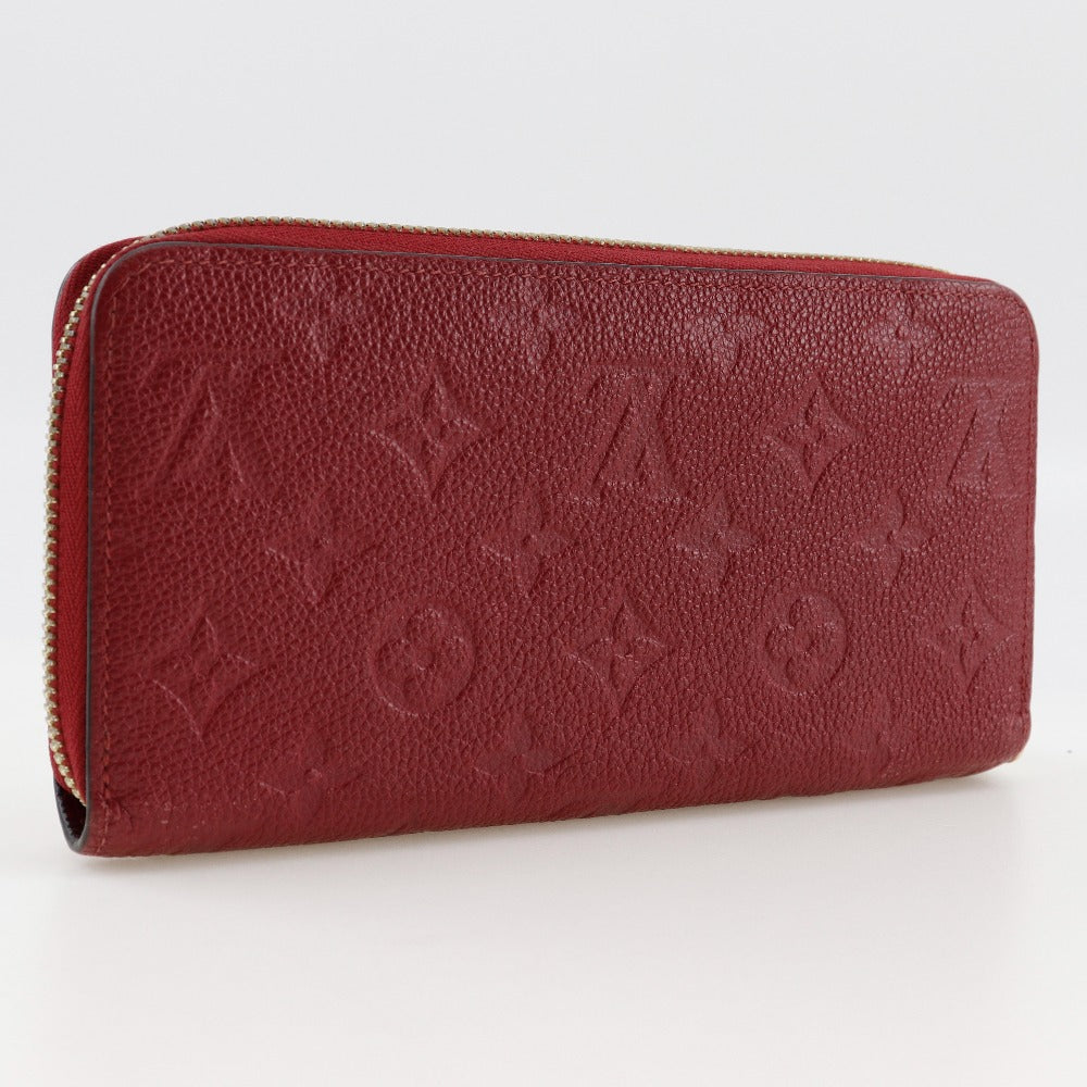 LOUIS VUITTON Long Wallet Purse M60737 Monogram Ann Platt Red Zippy wallet