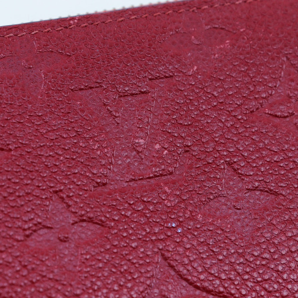 LOUIS VUITTON Long Wallet Purse M60737 Monogram Ann Platt Red Zippy wallet