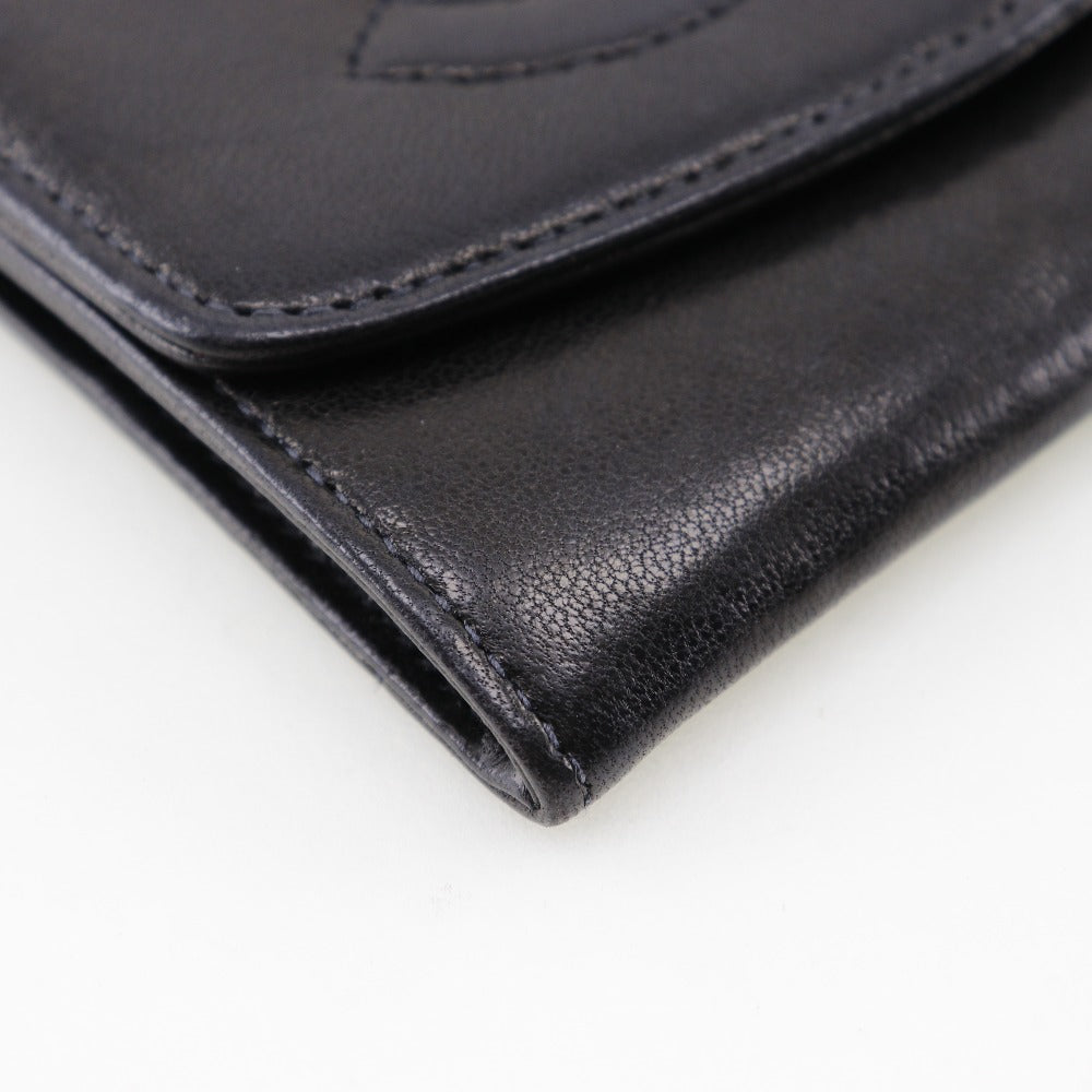 CHANEL Coin case lambskin black vintage COCO Mark
