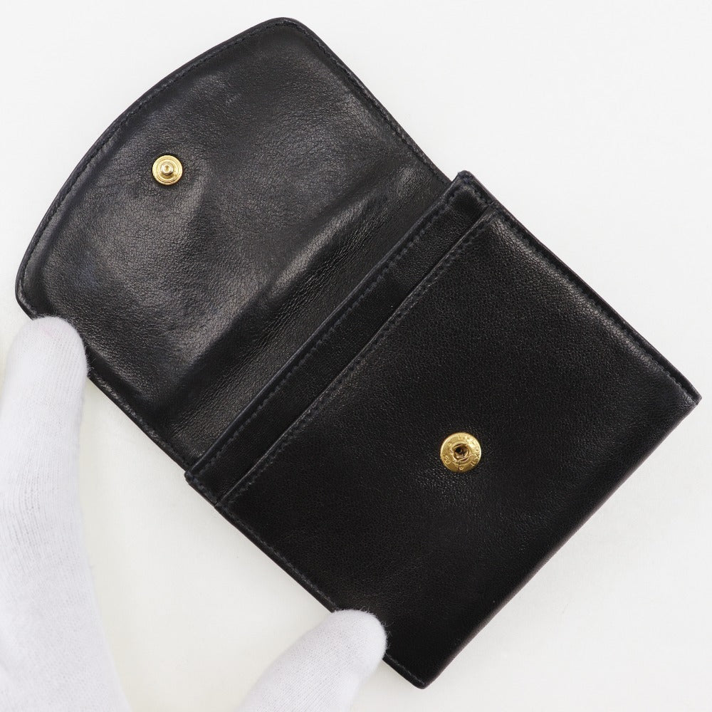 CHANEL Coin case lambskin black vintage COCO Mark