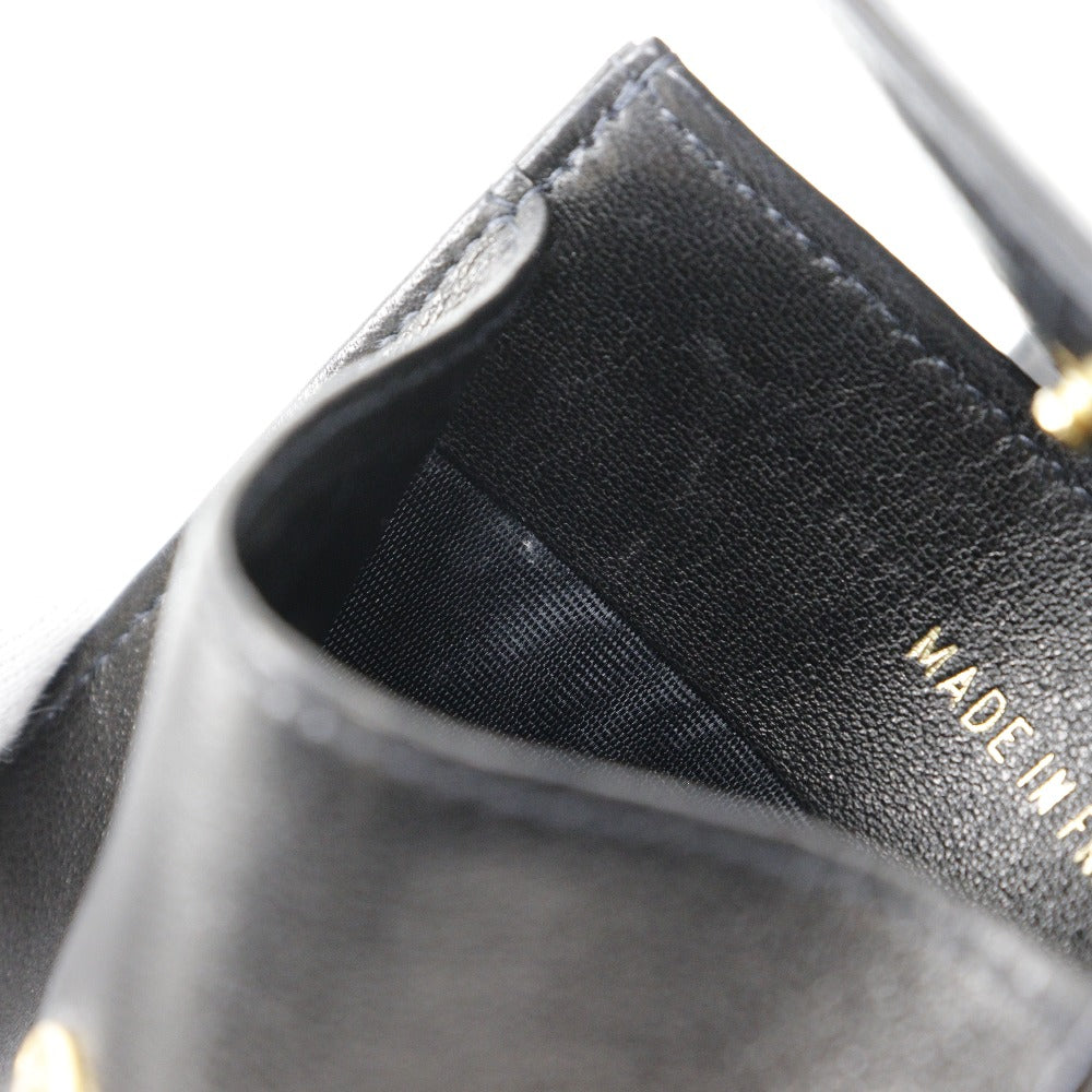 CHANEL Coin case lambskin black vintage COCO Mark