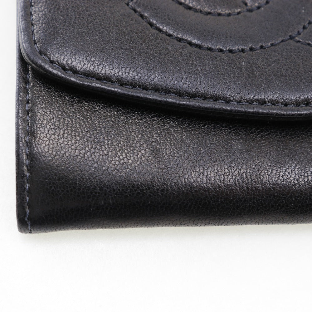 CHANEL Coin case lambskin black vintage COCO Mark