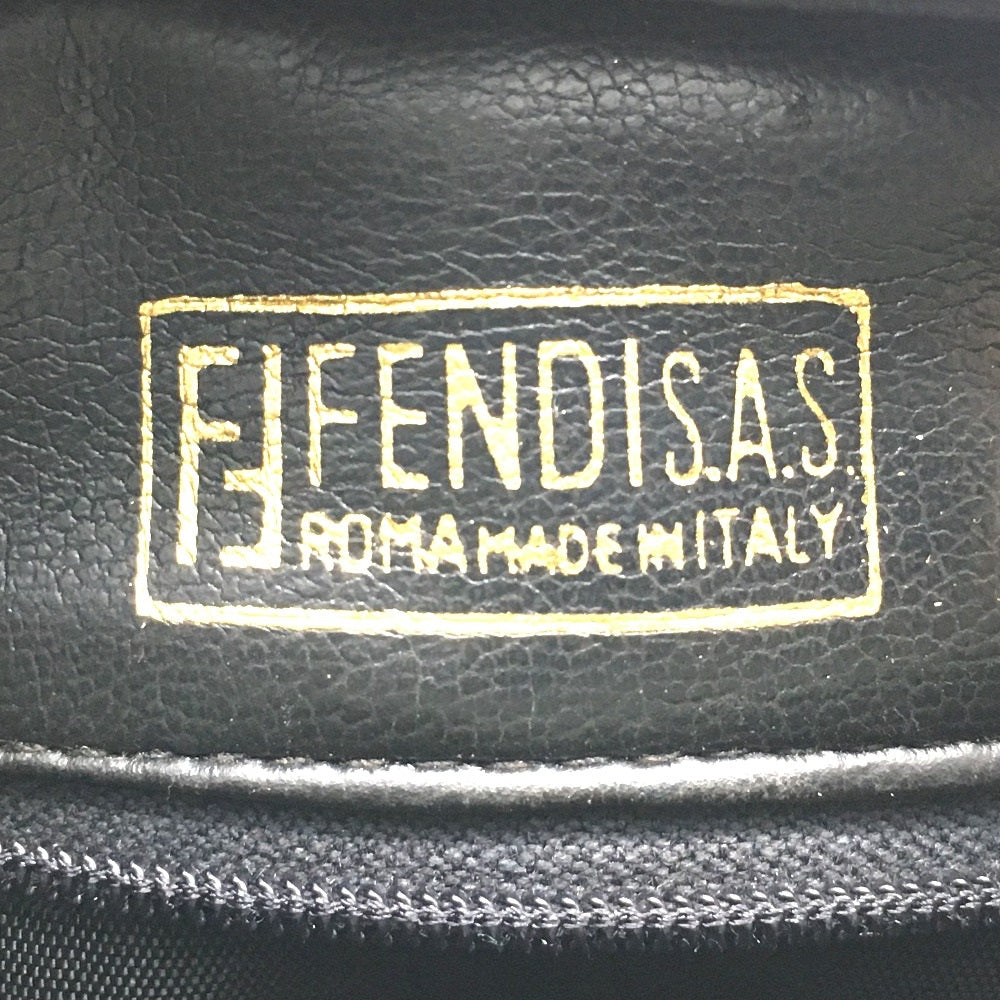 FENDI Shoulder Bag PVC / Leather Khaki x Brown type Zucchino ZuccaPattern logoPattern pochette Vintage old