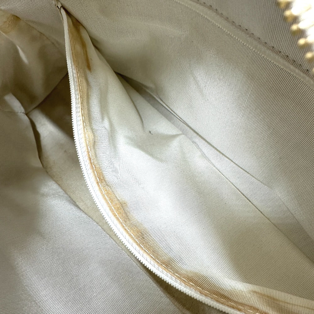CHANEL Handbag Caviar skin white CC COCO Mark Boston Duffel bag Women Used Authentic