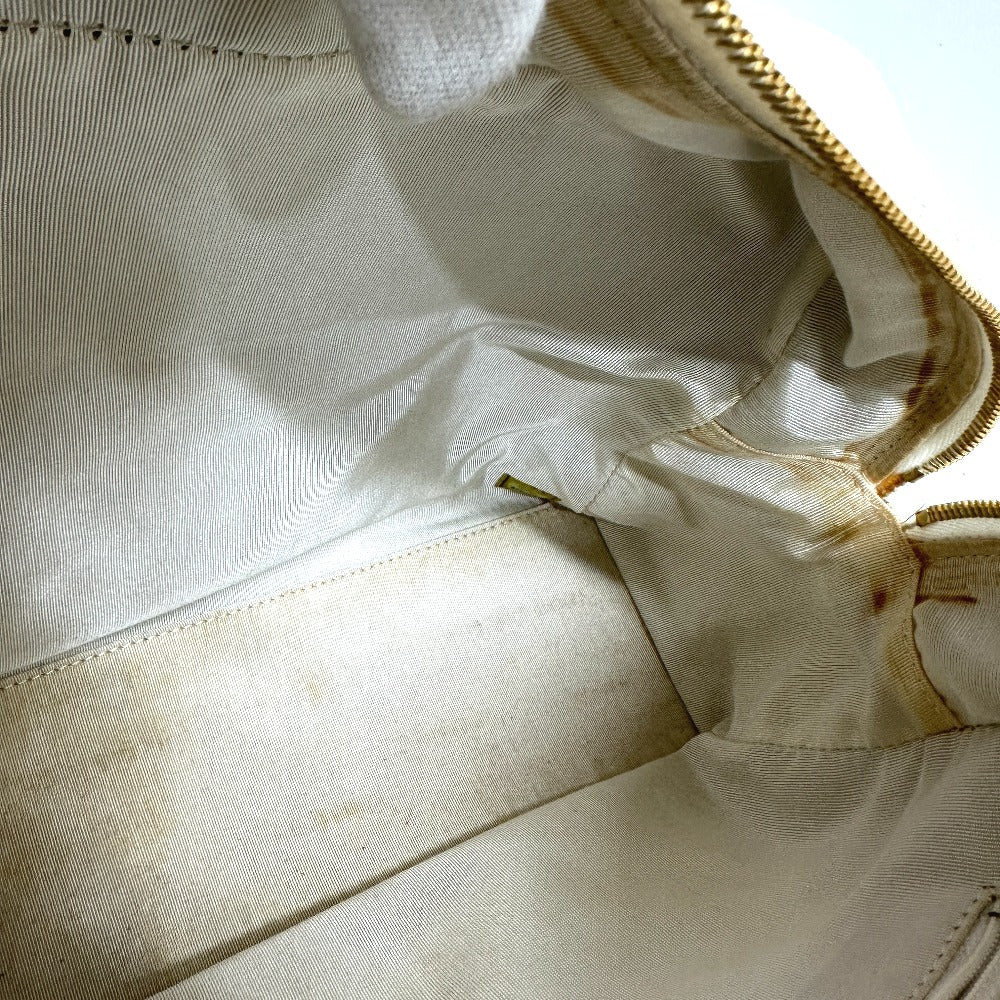 CHANEL Handbag Caviar skin white CC COCO Mark Boston Duffel bag Women Used Authentic