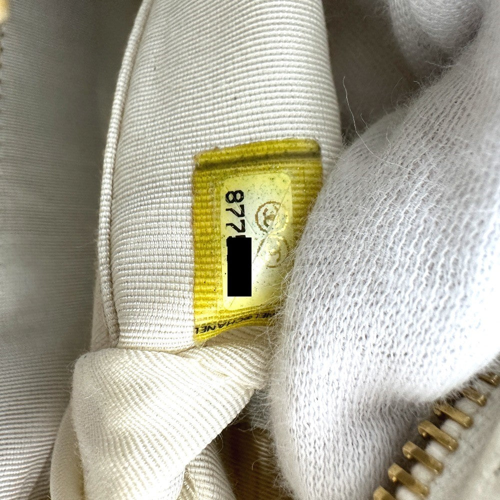 CHANEL Handbag Caviar skin white CC COCO Mark Boston Duffel bag Women Used Authentic
